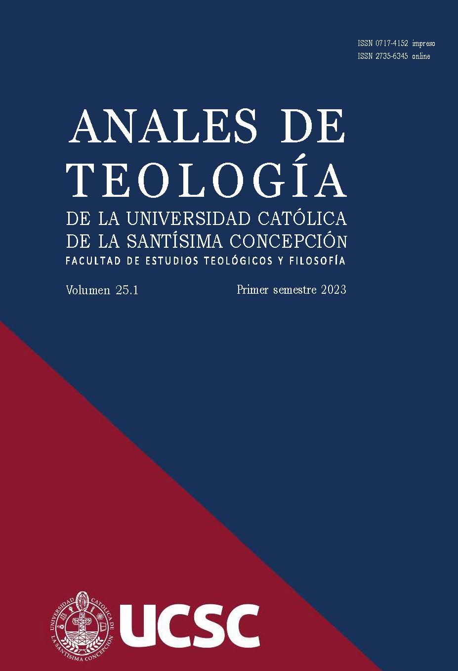 					View Vol. 25 No. 1 (2023): Anales de Teología | January - June 2023
				