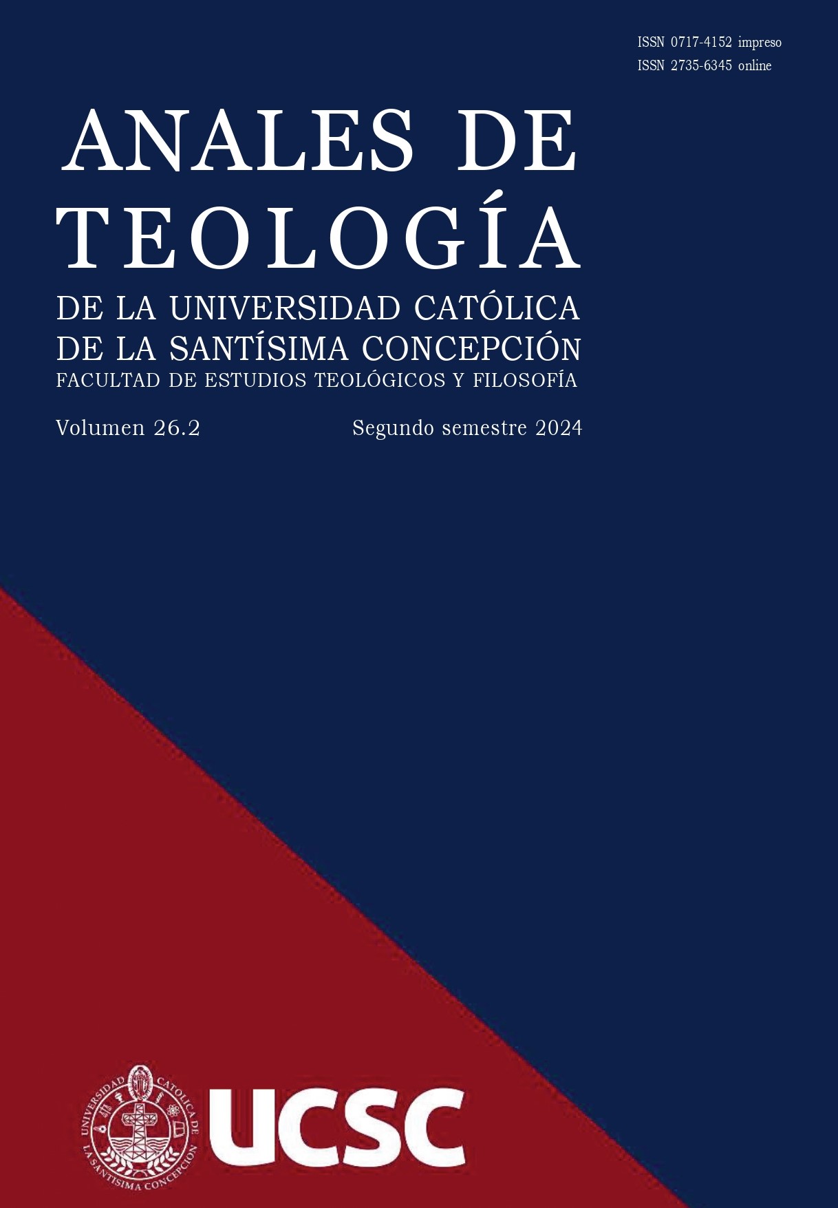 					View Vol. 26 No. 2 (2024): Anales de Teología | July - December 2024
				