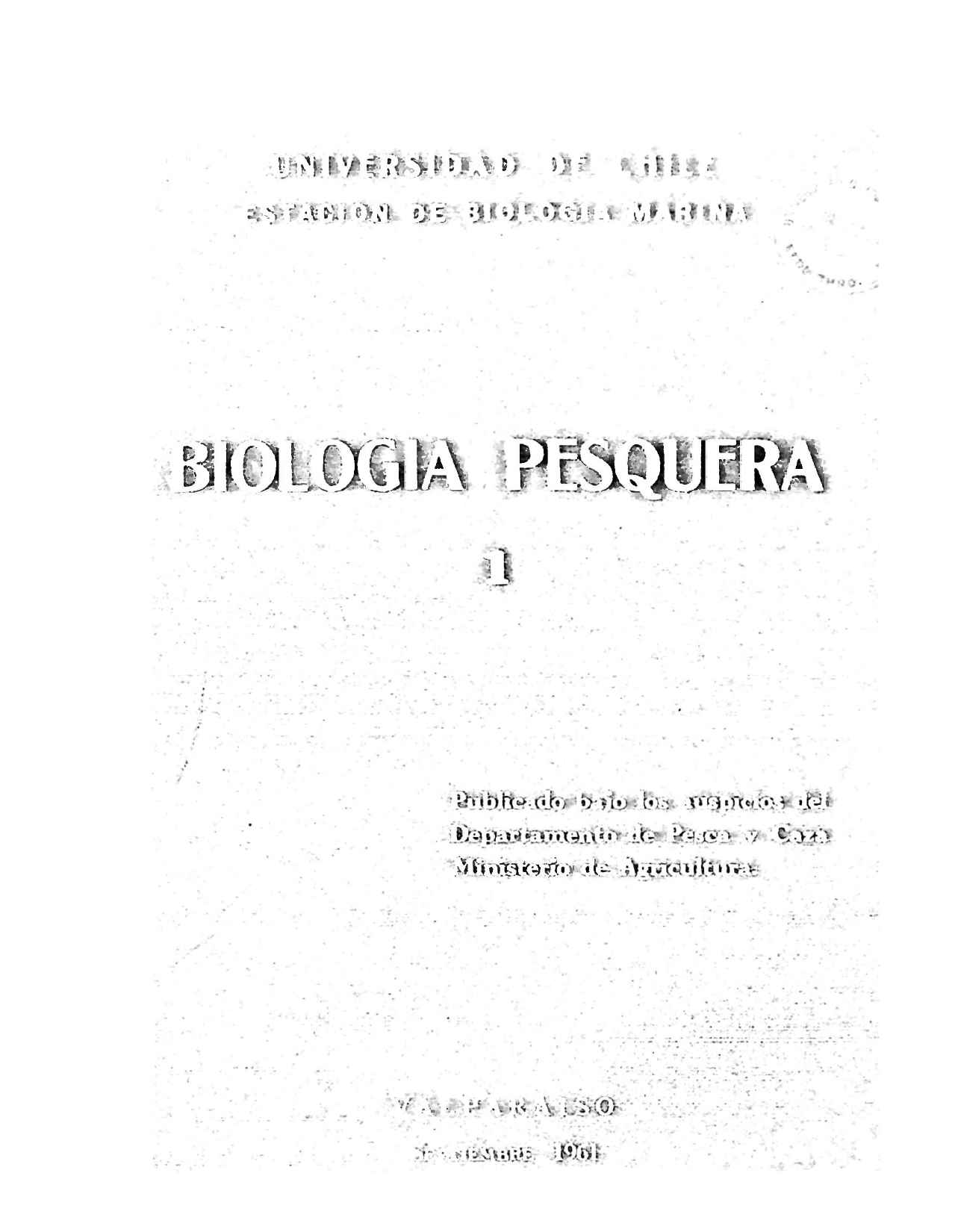 					Ver Núm. 1 (1961): Biología Pesquera
				